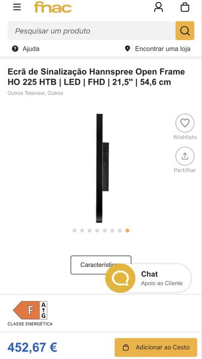 Monitor Touch / POS / Quiosque / Loja - Como novo