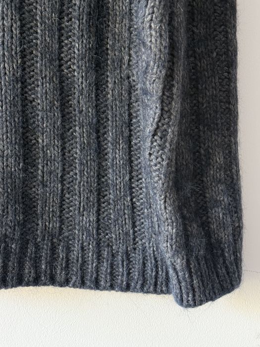Sweter Big Star granatowy wełna wełniany zimowy gruby alpaka