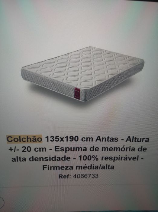 Colchão 135x190. Novo, nunca usado