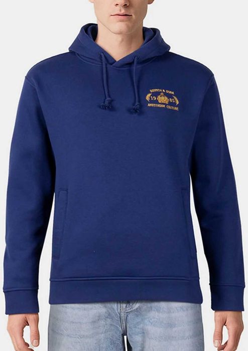 Scotch & Soda . Sweat relaxed com capuz - Azul