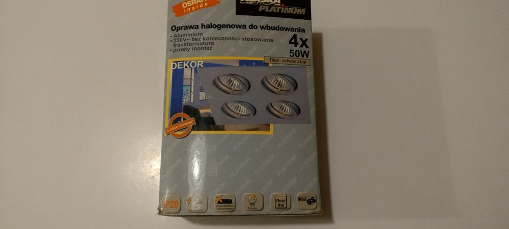 Oprawa sufitowa, oczka. Osram.