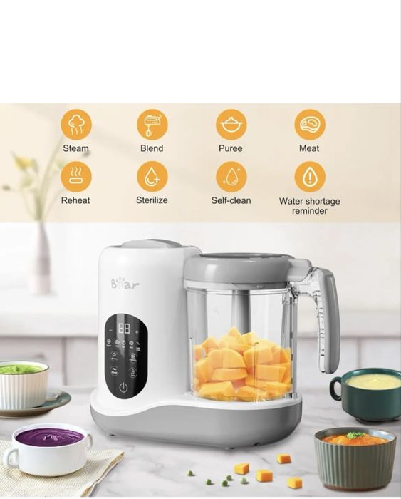 Bear Baby Food Maker (пароварка-блендер)