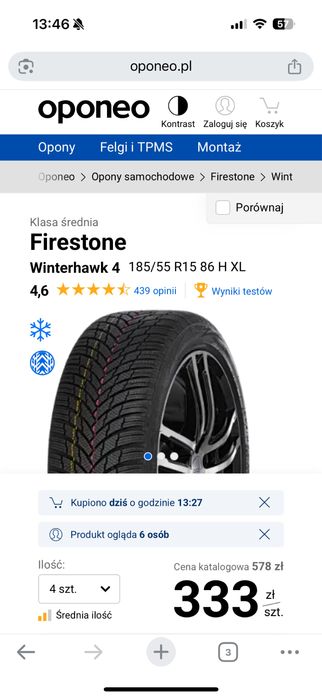 2x 185/55r15 Firestone WinterHowk 2024 NOWE