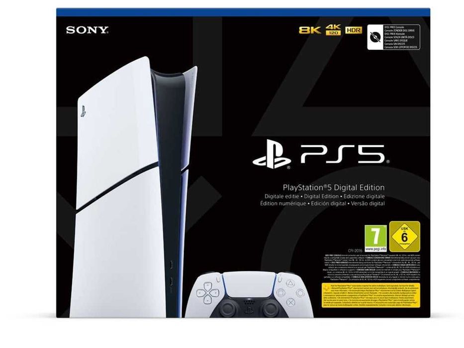 PS5 Slim Digital 1TB c/3 anos de garantia