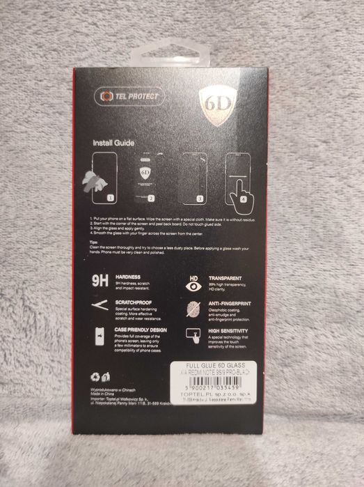 Szkło hartowane do Xiaomi Redmi Note 9/9S Pro. NOWE.