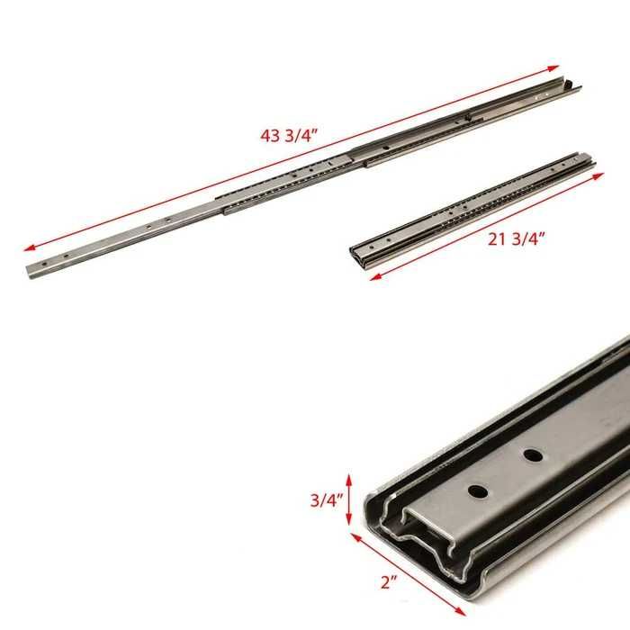 Corrediças Pesadas Accuride 5321 (160kg) - Novas/Vários Tamanhos