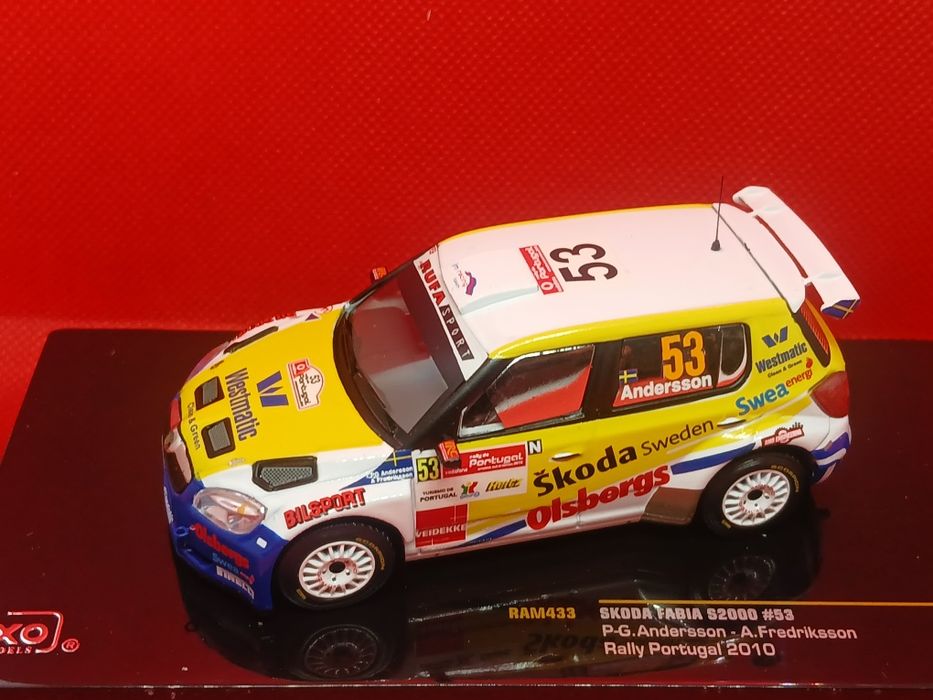 Miniatura  1/43 Skoda Fabia Anderson Rally Portugal  2010 iXO