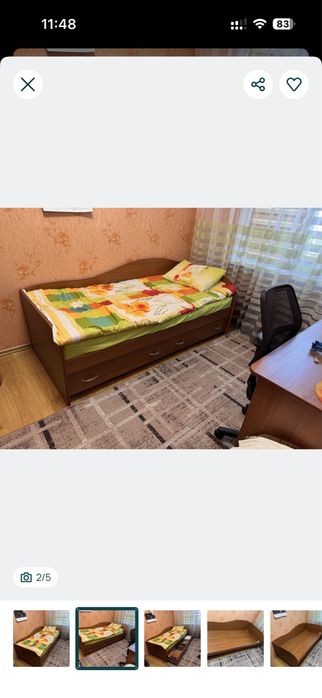Детская кровать без матраса