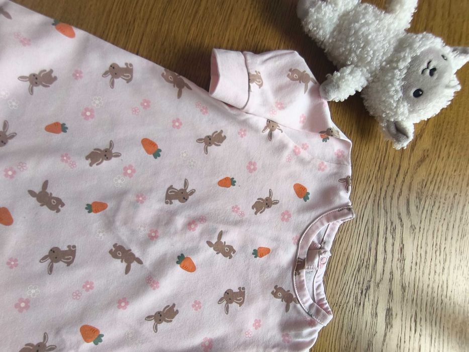 Piżamka pajacyk Tezenis marchewki króliczki