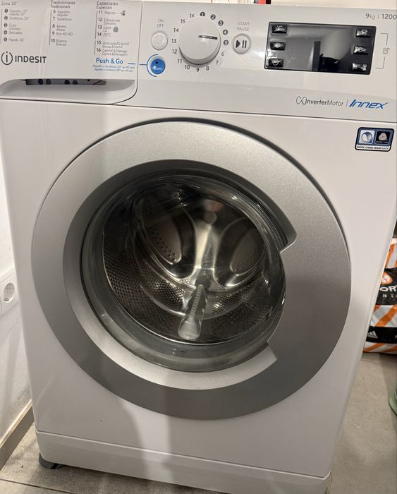Máquina Lavar Roupa 9kg Indesit BWE 91285X WS SPT N - 2022
