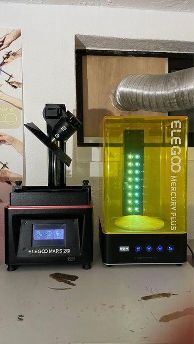 Impressora 3d Elegoo Mars 2pro + Mercury Plus + Mini Air Purifier