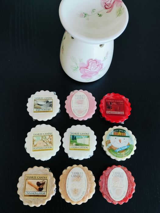 Difusor queimador de tartes cera & 9 tartes Yankee Candle