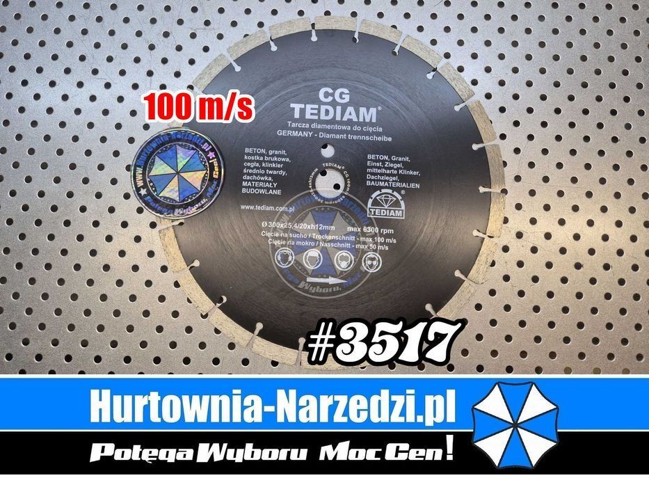 Tarcza do betonu 300mm 100m/s tarcza diamentowa 300mm tarcza do kostki