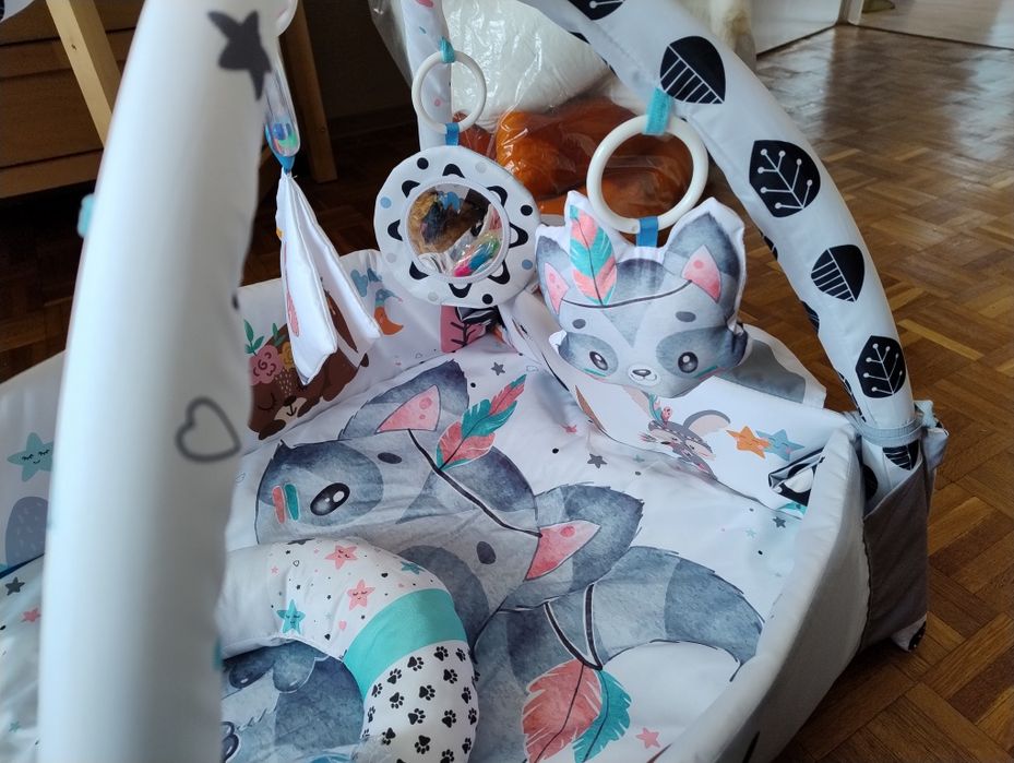 Duża Dwustronna Mata Edukacyjna Miękka Interaktywna 4w1 Active Hobby B