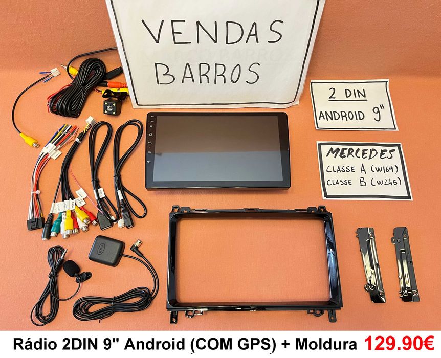 Rádio 2DIN 9" [4+64GB] MERCEDES • A180 (W169) • B180 (W245) • Android