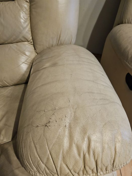 Komplet wypoczynkowy skórzany 3+2+1