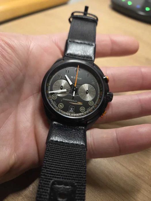 Zegarek kwarcowy EDOX, szafir, chronograf, super stan! okazja!!!