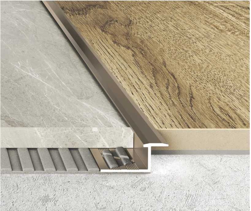 Profil łączeniowy parkiet, panel / płytka, gres beż, szampański  2x2,5m