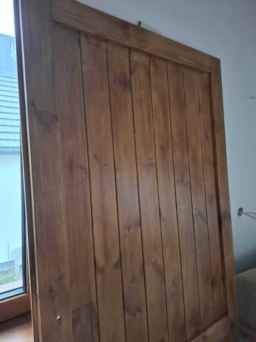 Drzwi drewniane / skrzydło drzwiowe lewe 90 cm