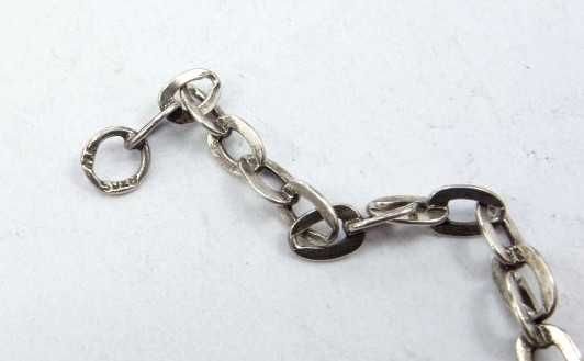 Vintage Stary srebrny łańcuszek ankier 45cm 3,2mm Unisex