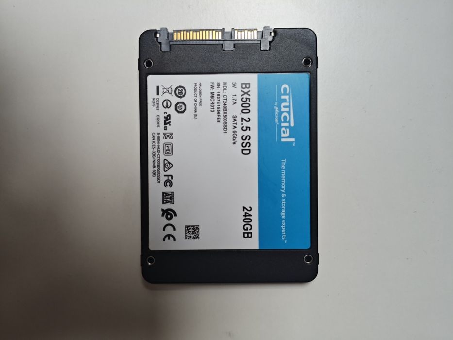 Dysk SSD Crusial BX500 240GB 2.5 SSD