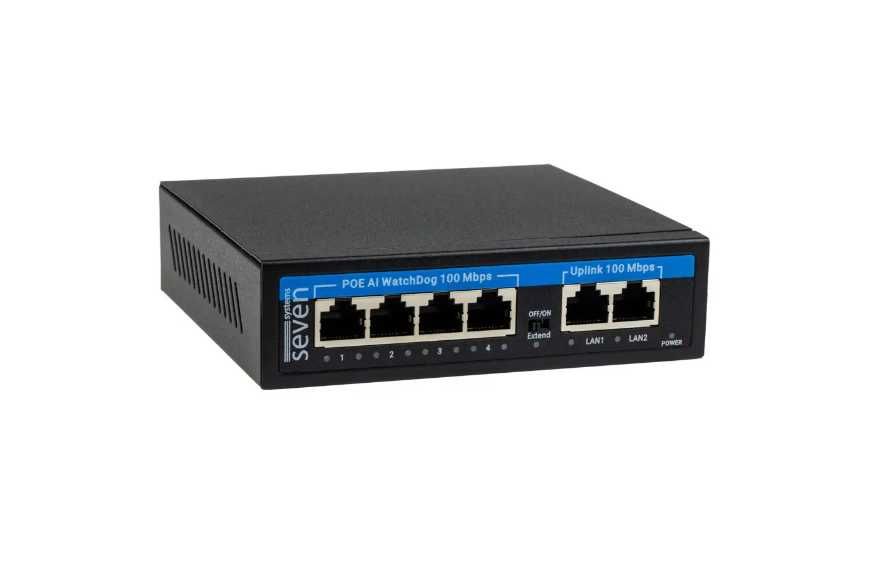 PoE коммутатор SEVEN P-7324 портов 4