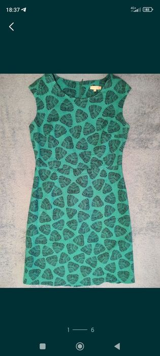 Практически новое очень  льняное платье р. 46 Англия