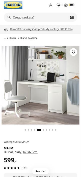 biurko białe duże ikea