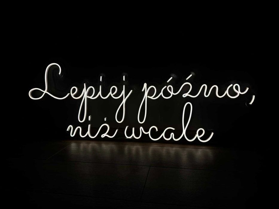 Lepiej późno niż wcale neon led wesele dekoracje ślubne led wesele