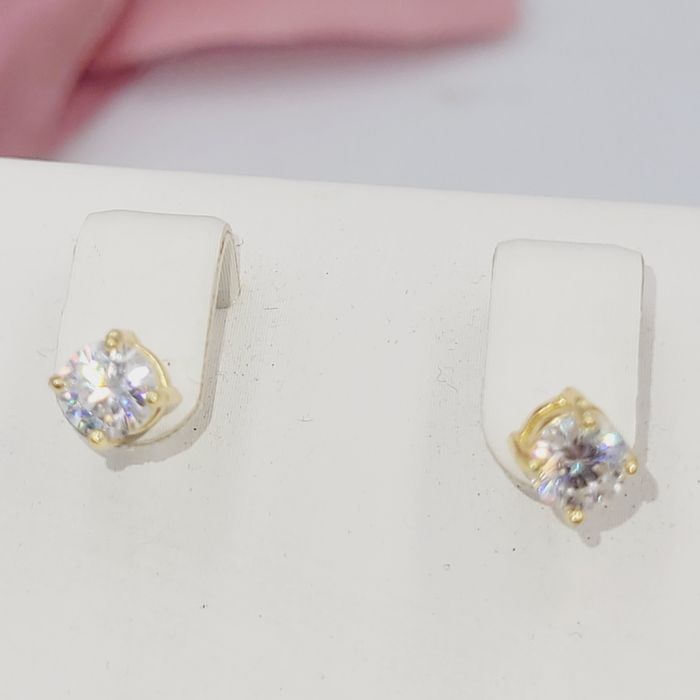 Pozłacane srebro pr 925 Moissanite nowe