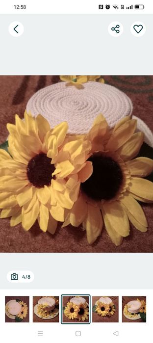 Stroik, dekoracja, ozdoba, zawieszka, słoneczniki