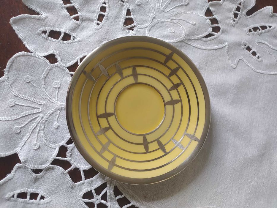 Rosenthal - kolekcjonerskie duo mokka galwanizowane srebrem