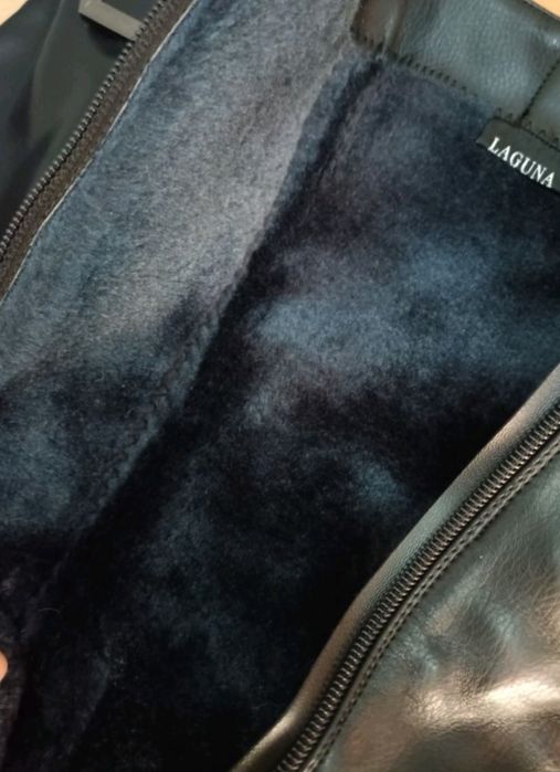 Шкіряні жіночі зимові чоботи на каблуці, високі, натуральна шкіра.