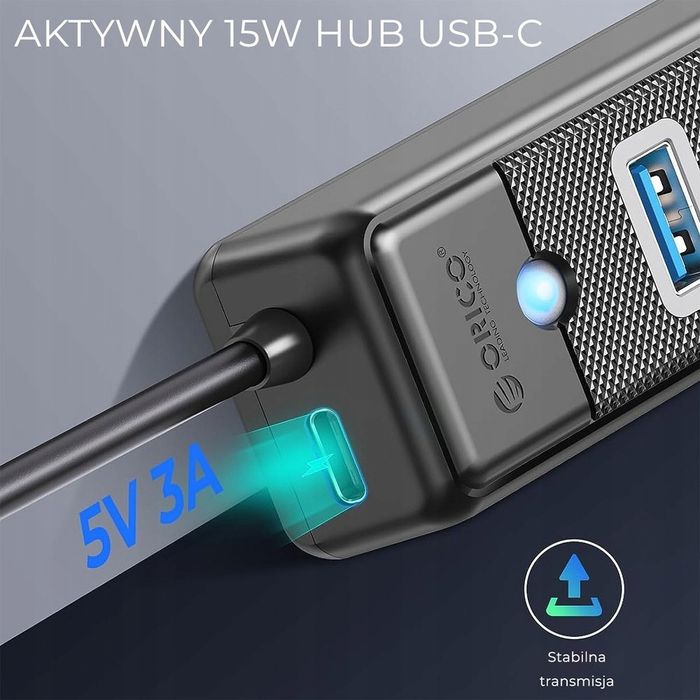 Orico Hub USB C 7in1  rozgałęźnik portów USB