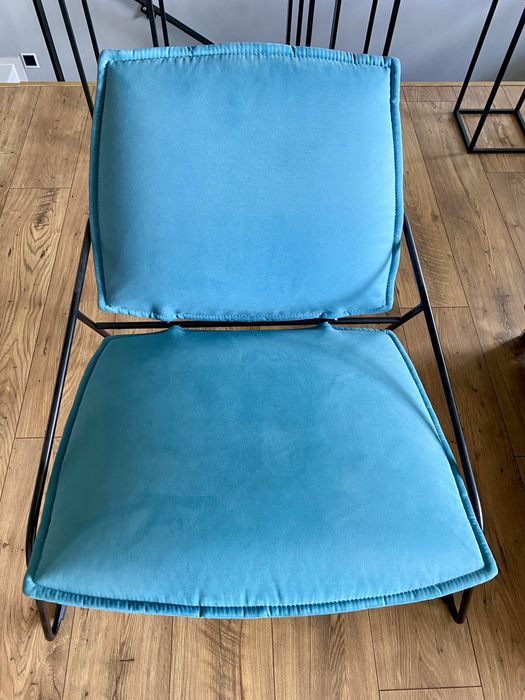 Ikea fotel krzeslo villstad jak nowy nie uzywany turkusowy zobacz