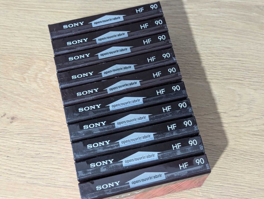 Аудіокасеты аудио кассеты SONY HF 90 normal bias блок 10шт.