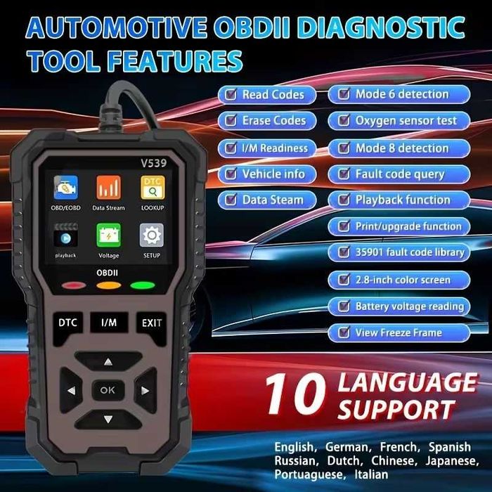 Scanner profissional diagnóstico falhas motor todos os veículos. Novo.