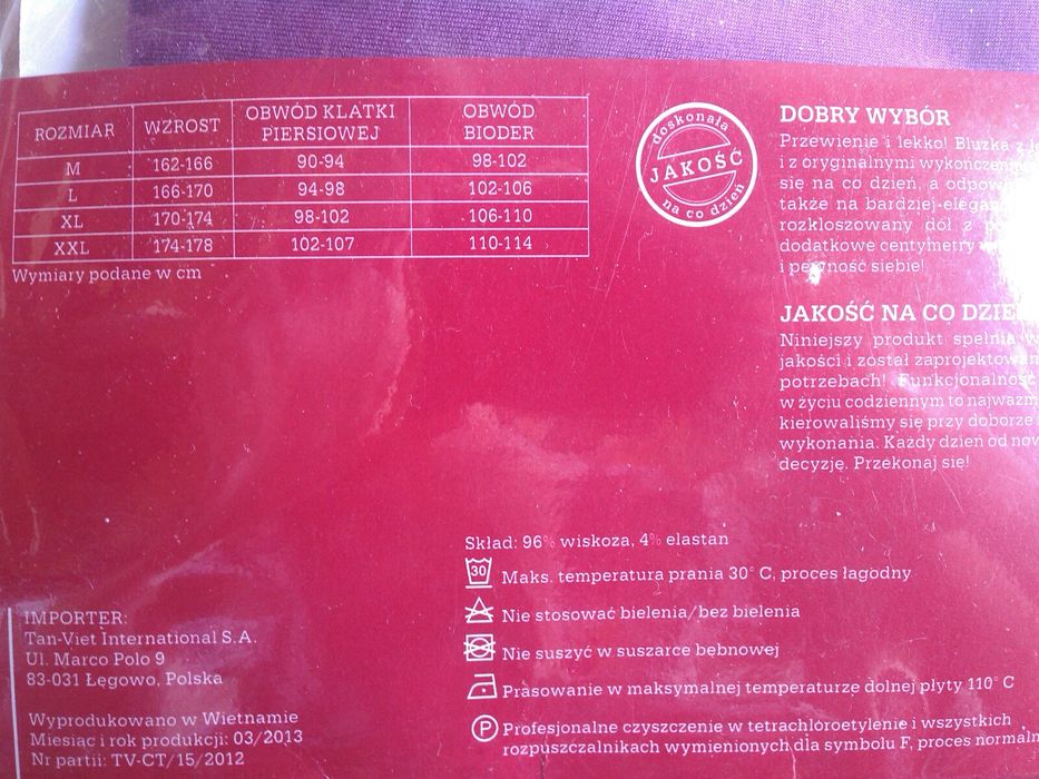Nowa bluzka z wiskozy rozm.M