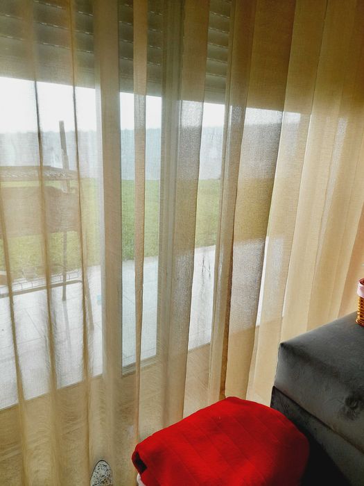 Cortinas de onda cor castanho