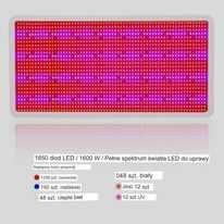 LAMPA Panel do Wzrostu Uprawy Roślin 1600W