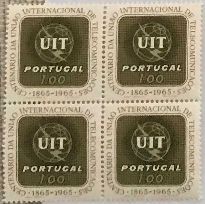 Sheet of New Stamps Valued at 1$00 – 1. Centenary of the ITU – 1965