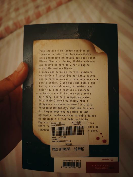 Livro Misery de Stephen King