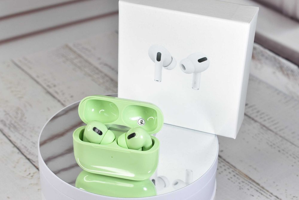 Бездротові блютуз навушники Macaroon Зелені Мікрофон