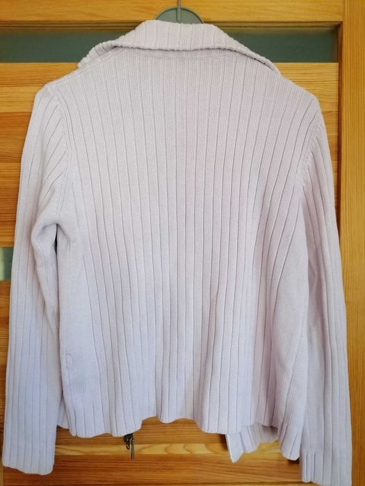 Sweter damski golf rozpinany CECIL pudrowy róż.