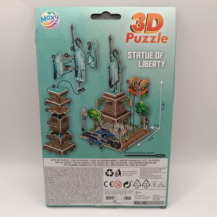 Puzzle 3D Statua Wolności DIY
