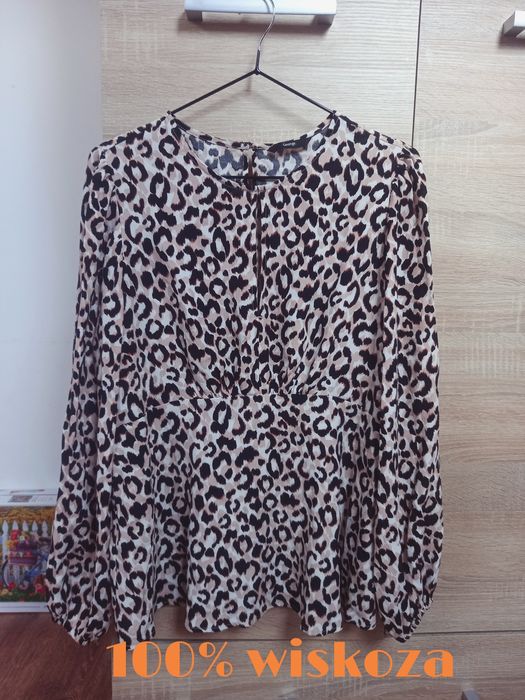 Bluzka w kolorze beżowo-czarnym George r.XL, 100% wiskoza