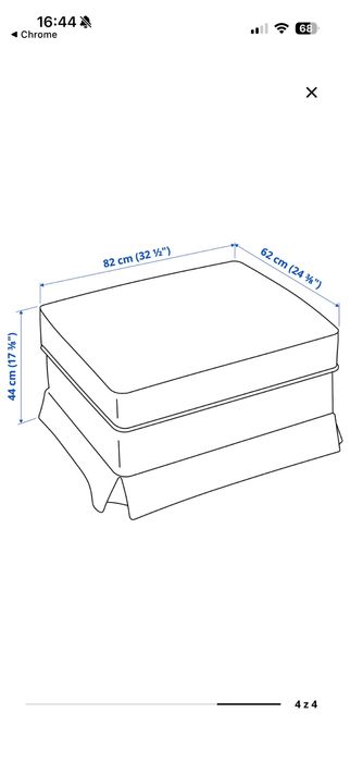 Podnóżek Ektorp Ikea szary Poznań