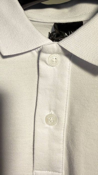 Стильна футболка з комірцем Armani White