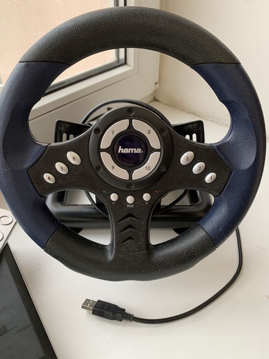 Руль ігровий з педалями Hama Racing wheel