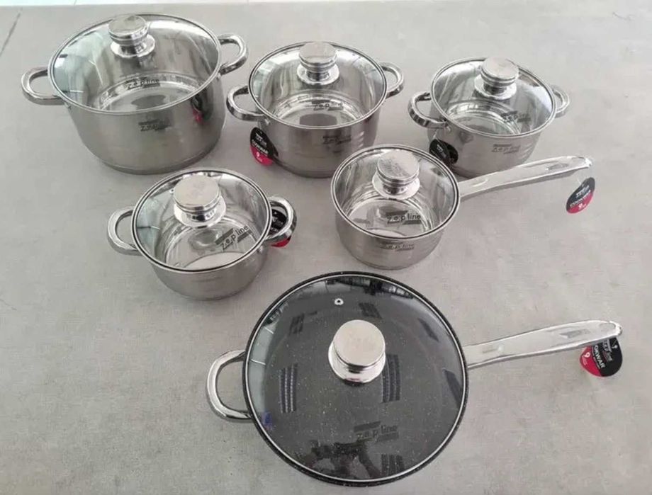 Набір каструль. Топ Якість. Набір посуду на подарунок Zepline ZP 075
